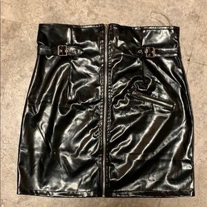 Faux Leather Skirt